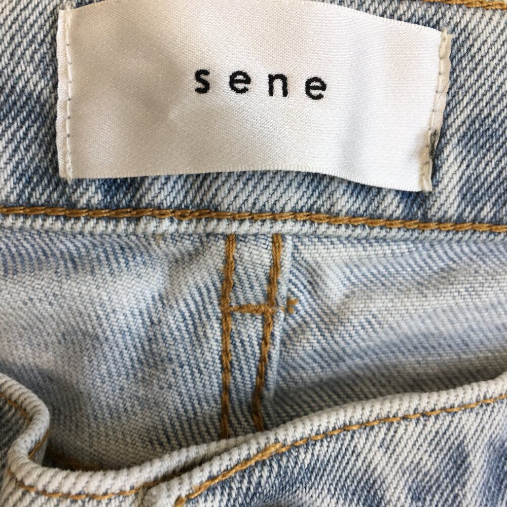Nwot Sene Studios Light Wash Bootcut 5 Pocket Bespoke Custom Made Denim Jeans View 2
